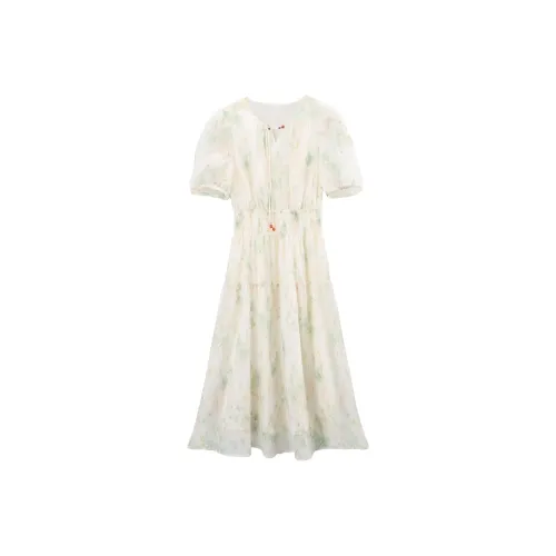 A Paradise For Awakening Short Sleeved Dresses Women's