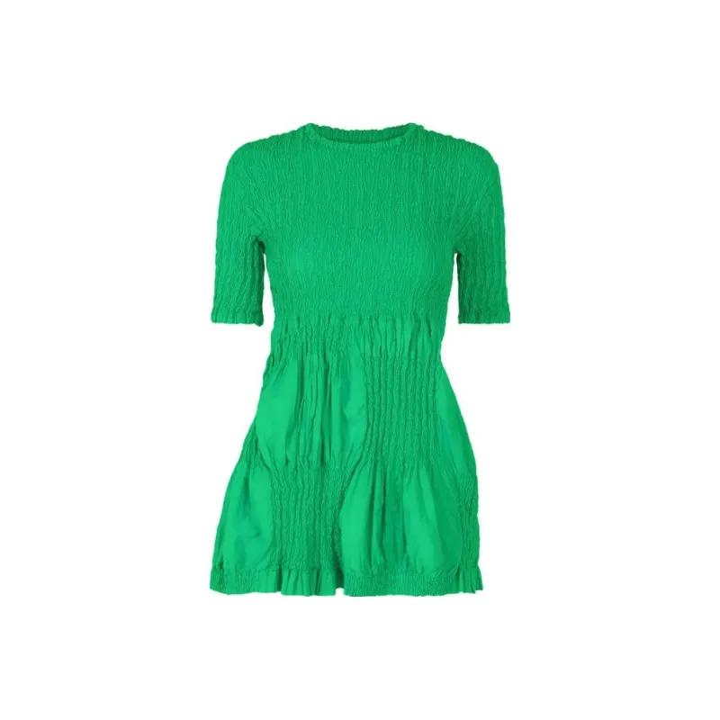 ISSEY MIYAKE Short-Sleeved Dresses Women's Green-0