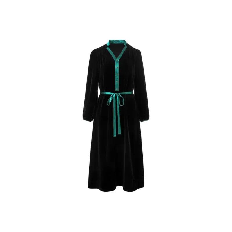 Ink Beauty Long Sleeved Dresses Women's Black-0