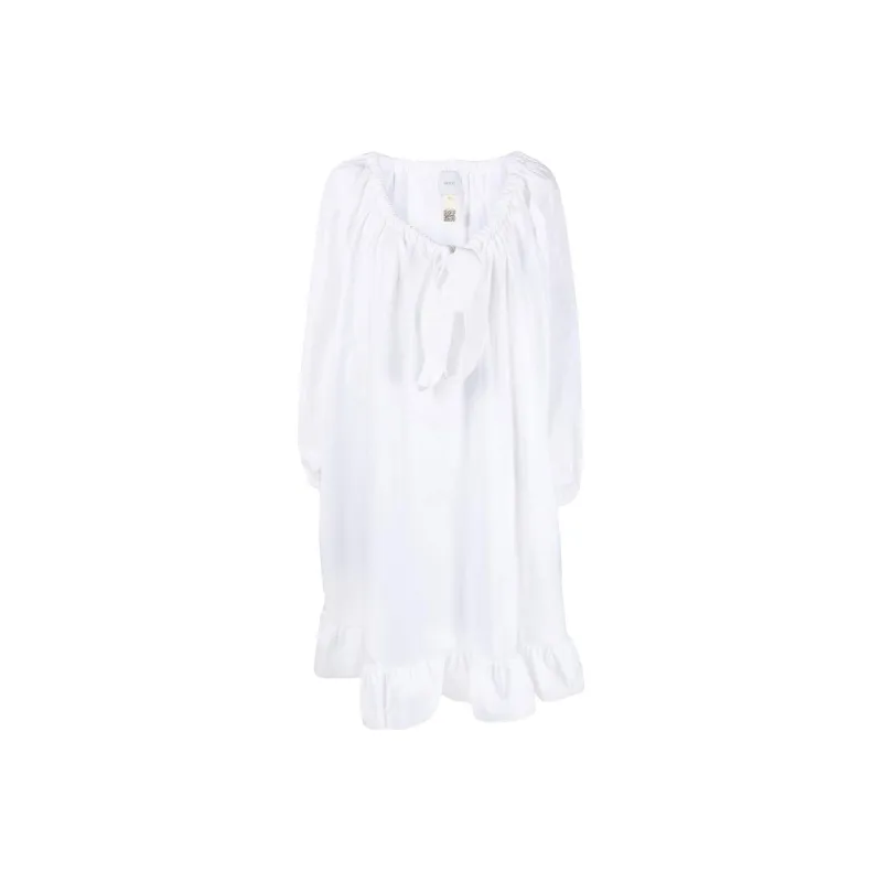 Patou Tie neck Peplum Dress-0
