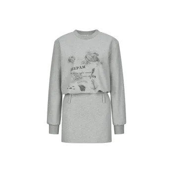 AZEPAM Long Sleeved Dresses Women's Gray