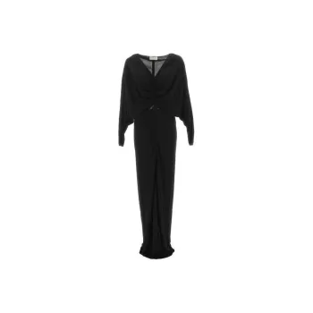 SAINT LAURENT Long-Sleeved Dresses Women's Black