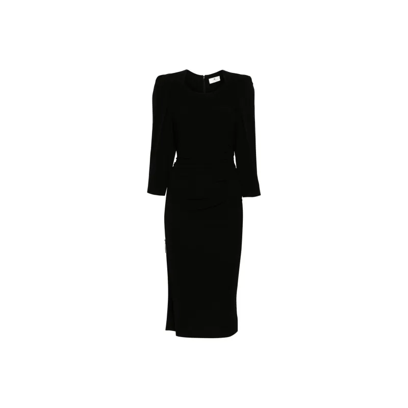 Elisabetta Franchi Side Zip Jersey Midi Dress-0