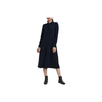 UNIQLO Long-Sleeved Dresses Women's Navy Blue