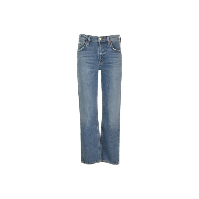 AGOLDE Kye Cropped Straight leg Stretch Jeans-0