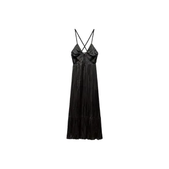 ZARA Slip Dresses Women's Black