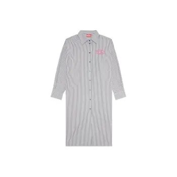 DIESEL Long-Sleeved Dresses Women's Black/White