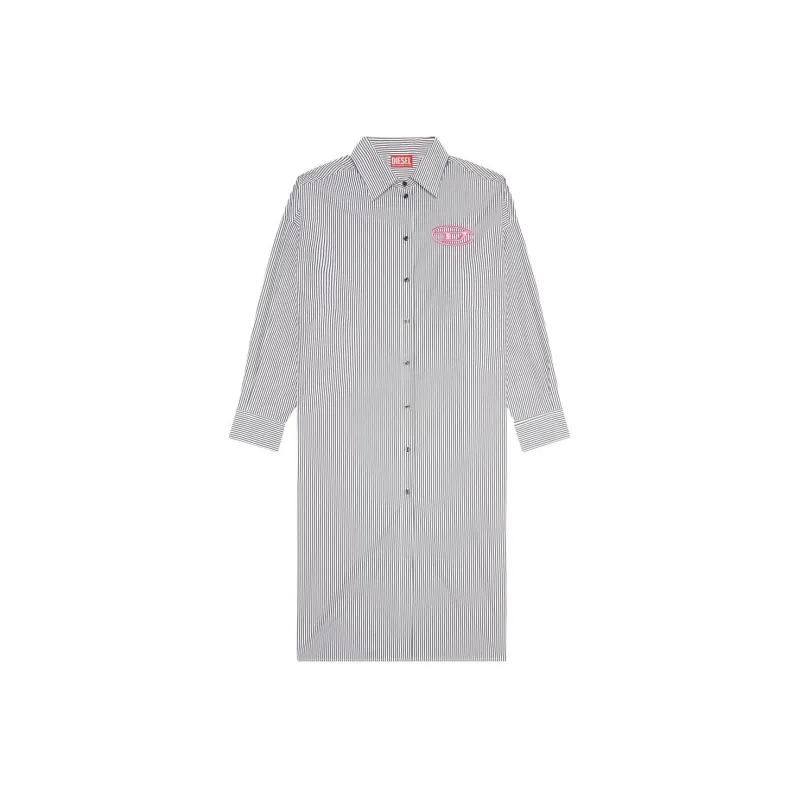 DIESEL Long-Sleeved Dresses Women's Black/White-0