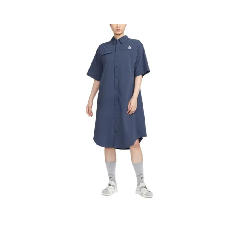 Nike SS25 Short Sleeved Dress Women's Blue-0