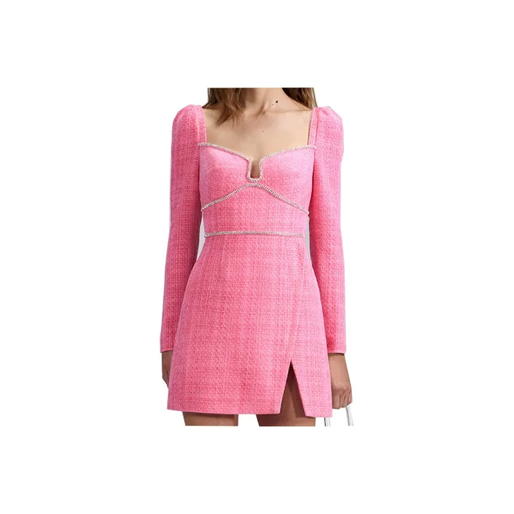 Self portrait Long Sleeved Dresses Women's Pink-0