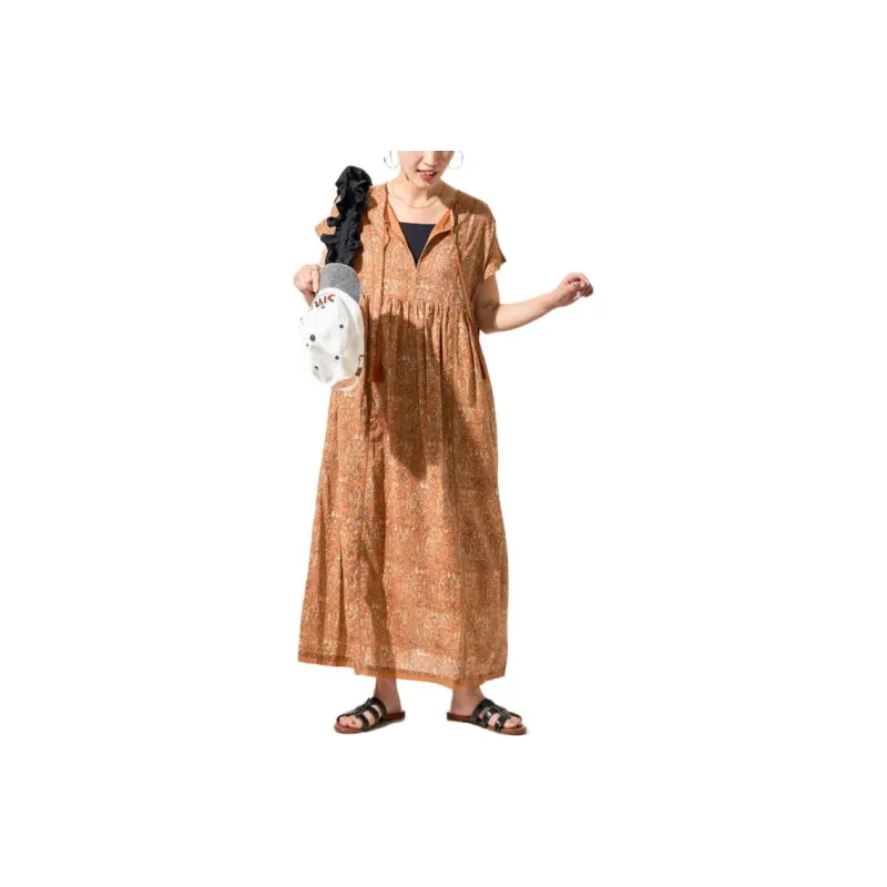 FREAK'S STORE Short Sleeved Dress Women's Orange-0