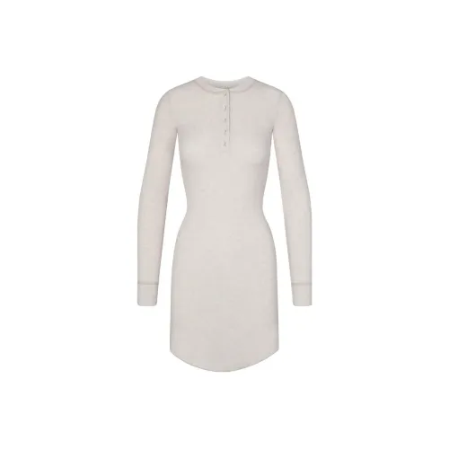 Skims Long-Sleeved Dresses Women's Oat/HEATHER OATMEAL MULTI