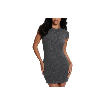 GUESS Short-Sleeved Dresses Women's Black Coal South Flower