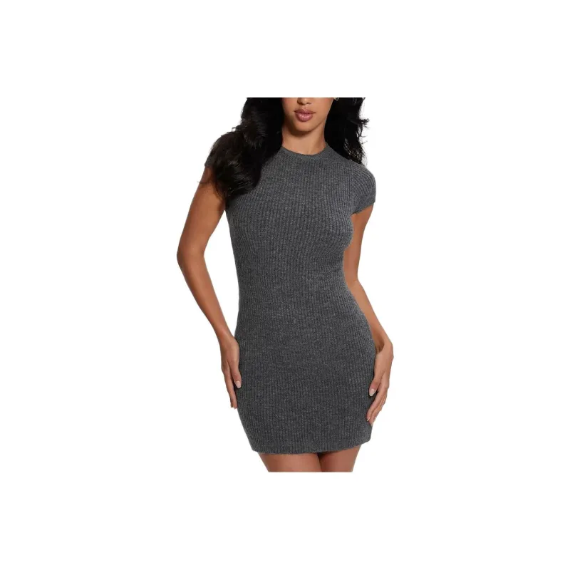 GUESS Short-Sleeved Dresses Women's Black Coal South Flower-0