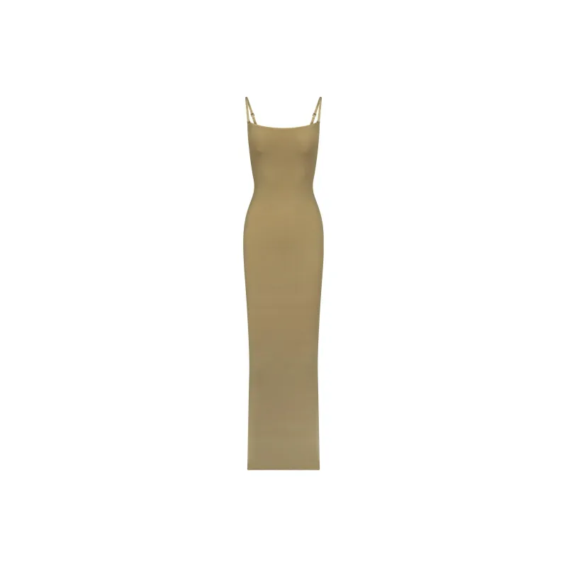 SKIMS FITS EVERYBODY LONG SLIP DRESS Slip Dresses Women's KHAKI/Khaki-0