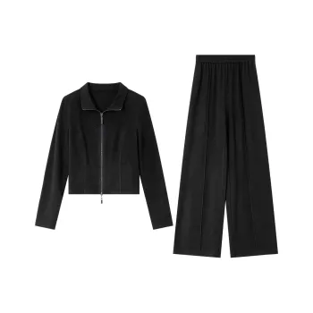 VIMLY Casual Suit Women's Dark Gray