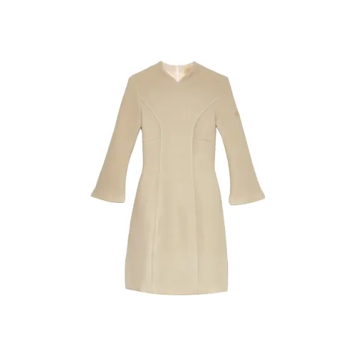 Single Long-Sleeved Dresses Women's Light Grass Green