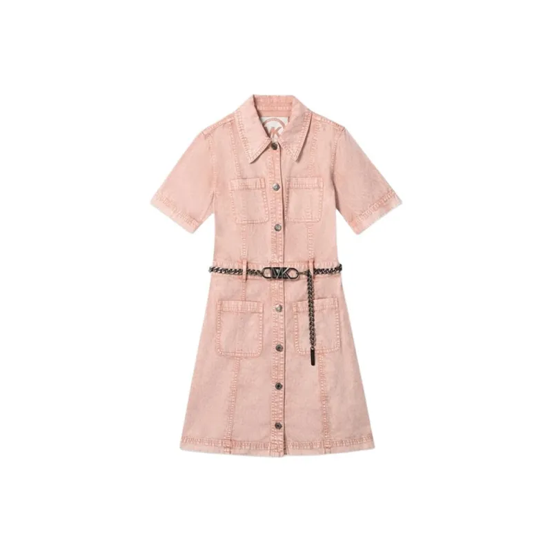 MICHAEL KORS SS25 Short Sleeved Dress Women's Pink-0