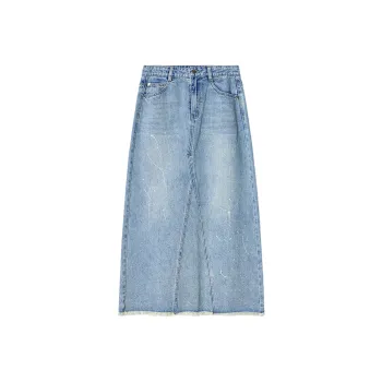 Bethine Denim Long Skirt Women's Denim Blue