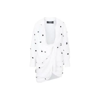Jacquemus Bahia Embroidered Wrap Minidress