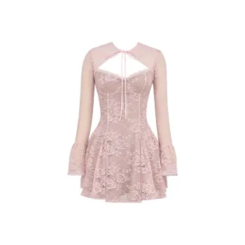 HOUSE OF CB Alice Long Sleeved Dress Women's PINK/Pink