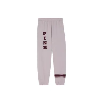 Victoria's Secret PINK Ivy Fleece Campus Sweatpants/Violet Ashes Knitted Sports Pants Women's Violet Ashes