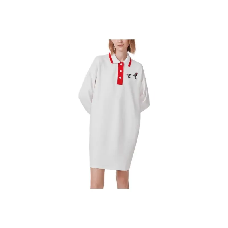 LACOSTE Long Sleeved Dresses Women's White 70V-0