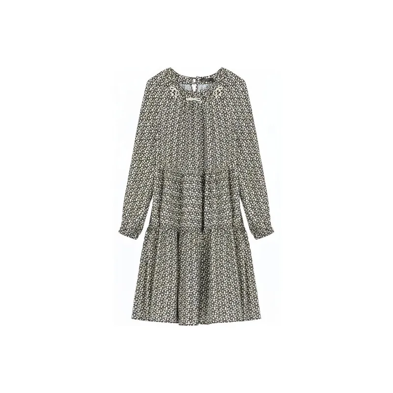 Lagogo Long-Sleeved Dresses Women's Mixed Color-0