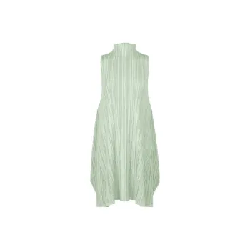 PLEATS PLEASE ISSEY MIYAKE Sleeveless Dress Women's Light Green