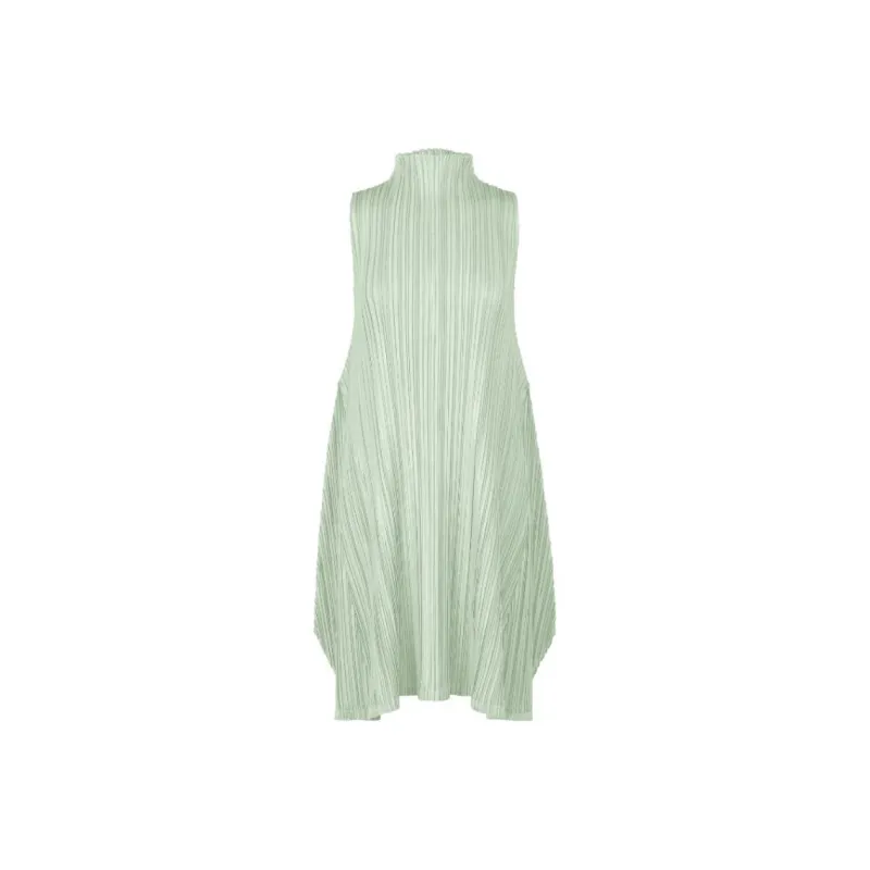 PLEATS PLEASE ISSEY MIYAKE Sleeveless Dress Women's Light Green-0