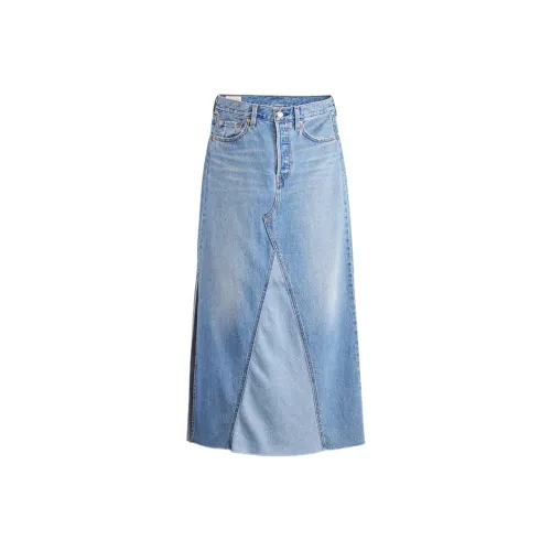 Levi's Denim Long Skirt Women's Blue