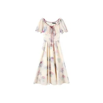 EIDOLON GRAIN Short Sleeved Dress Women's Purple