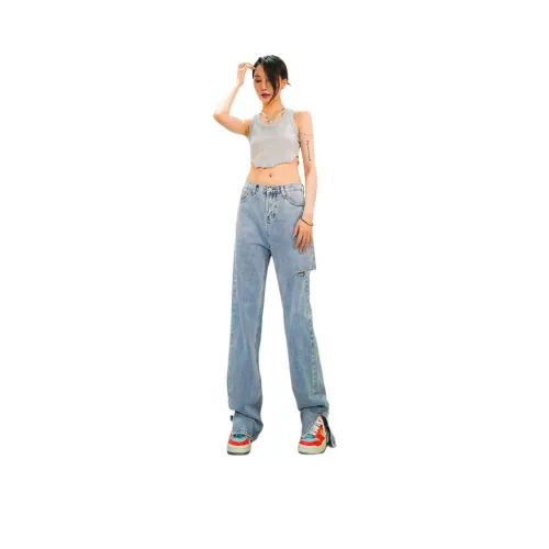 Seven Up And Nine Down Jeans Women's Light Blue