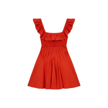 Self portrait Sleeveless Dress Women's Bright Orange