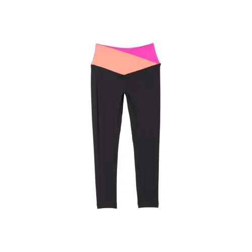 Victoria's Secret VS Sport Leggings Women's Black Pink Patchwork