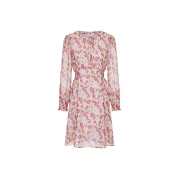 JZ Juzui Long-Sleeved Dresses Women's Red Floral