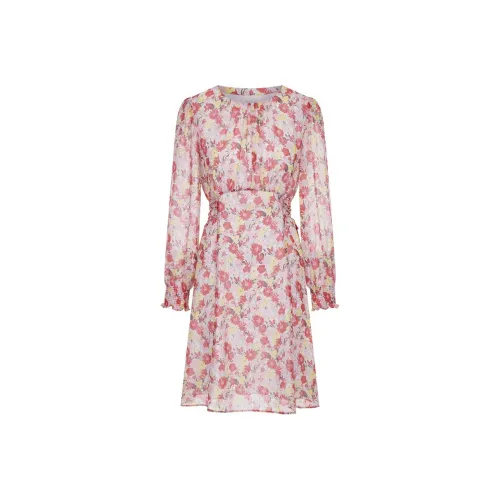 JZ Juzui Long-Sleeved Dresses Women's Red Floral