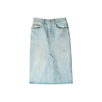 AMIPARIS Denim Pencil Skirt 'Blue'