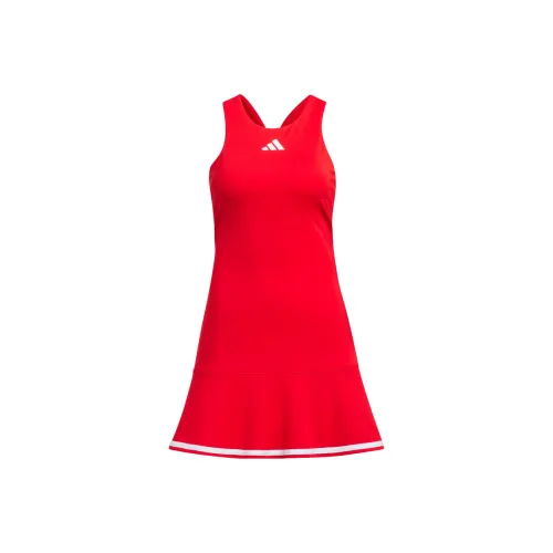 Adidas Chinese Tennis Team Olympic Series Sleeveless Dress Women's Light Scarlet