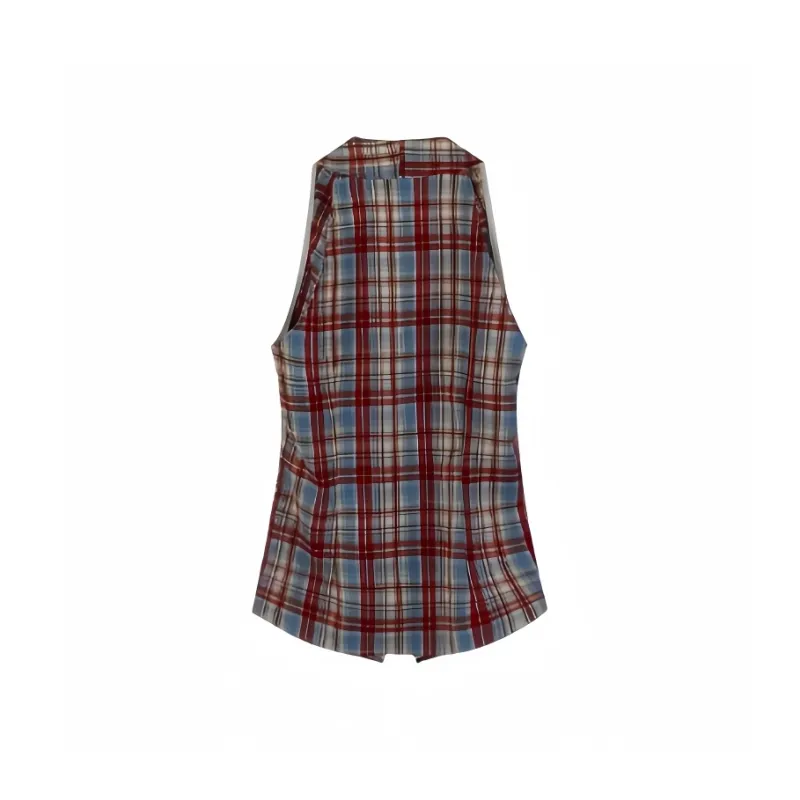 YGPRW Tank Tops Women's Plaid-1