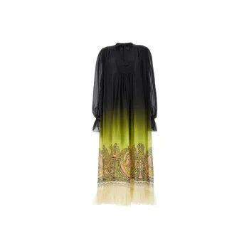 ETRO Gradient Effect V Neck Dress