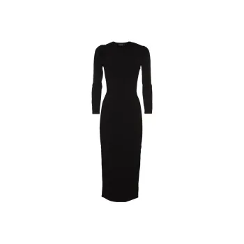 DSQUARED 2 Cut Out Crewneck Long Sleeved Dress