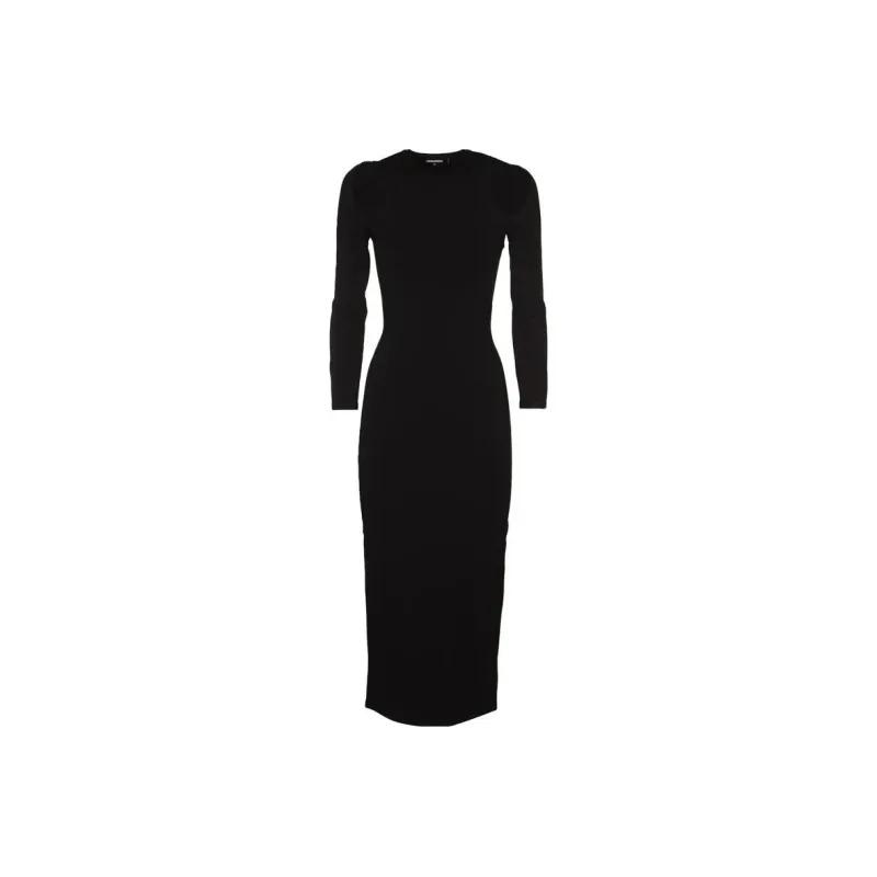 DSQUARED 2 Cut Out Crewneck Long Sleeved Dress-0