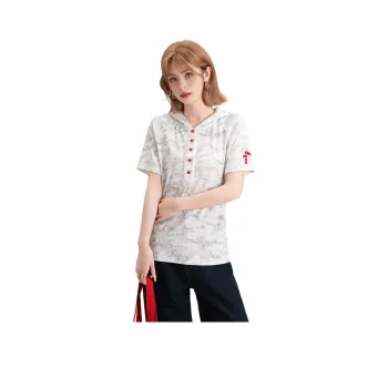 FAWENXIANGZI T Shirts Women's Gray White