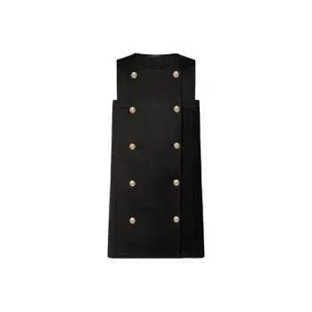 LOUIS VUITTON Double-Breasted Satin Dress
