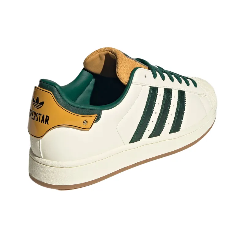 Adidas Originals Superstar 2 Low Top Skateboard Shoes Unisex White Green-4