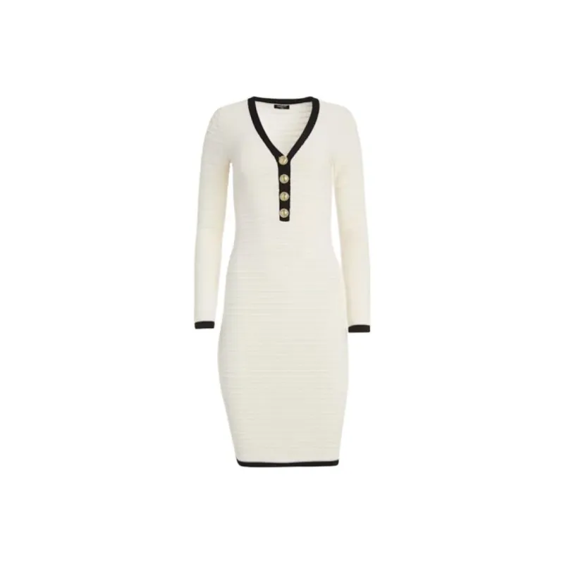 GUESS Long-Sleeved Dresses Women's White-0