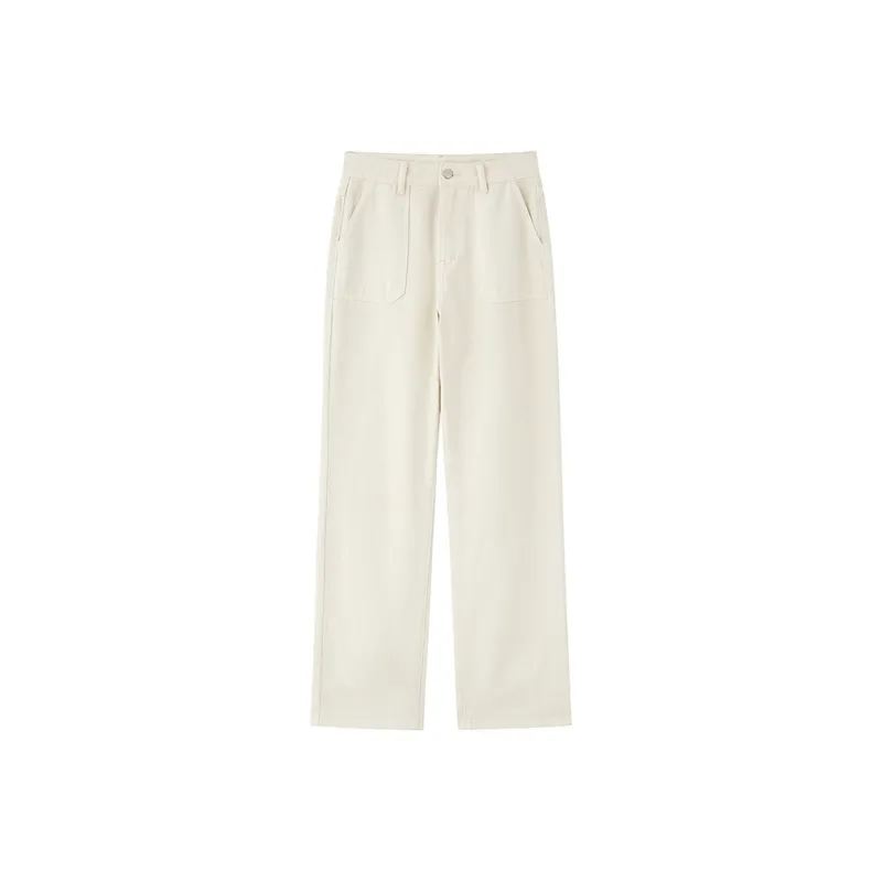 ZHOUMIAO Jeans Women's White-0