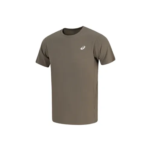 Asics T Shirts Men Dark Brown