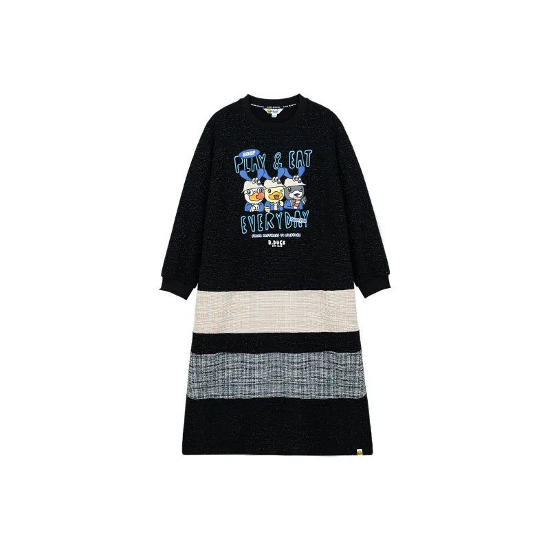 B.Duck Long Sleeved Dresses Women's Black-0